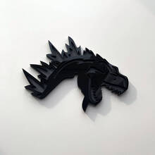Custom 3D Badge Godzilla Angry logo Wing Badges Emblem 2 3