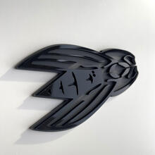 Custom 3D Badge Bee Wasp logo Fender Badges Emblem Gray vs Black
 4