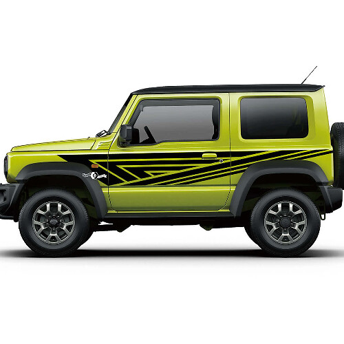 Abstract Lines Side Graphics Doors Decal Sticker For Suzuki JIMNY