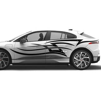 Jaguar I Pace Side Tattoo Stripes Graphics Doors decal Logo Lines sticker
