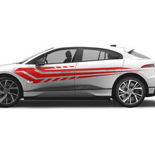 Jaguar I Pace Side Modern Graphics Doors decal Logo Lines sticker
 2