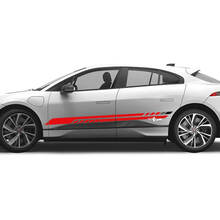 Jaguar I Pace Side 2 Colors Modern Stripes Graphics Doors decal Logo Lines sticker
 2