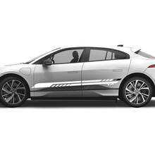 Jaguar I Pace Side 2 Colors Modern Stripes Graphics Doors decal Logo Lines sticker
 3