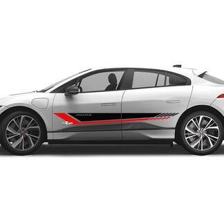 Jaguar I-Pace Side Dual Color Stripes Graphics Doors decal Logo Lines sticker
