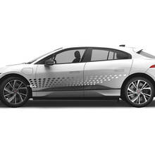 Jaguar I-Pace Side Doors Gradient Color Stripes Graphics decal Logo sticker
 3