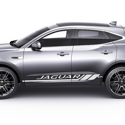 Jaguar E-Pace Side Doors Checkered Stripes Graphics decal Logo sticker
