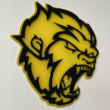 Angry Yeti Sasquatch Bigfoot 3D Badge Gloss Yellow vs Gloss Black Fender Badges Emblem
 4