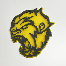 Angry Yeti Sasquatch Bigfoot 3D Badge Grey vs Yellow Fender Badges Emblem
 4