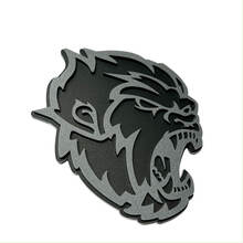 Angry Yeti Sasquatch Bigfoot 3D Badge Grey vs Black Fender Badges Emblem
 2