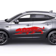 Side Logo Jaguar Doors Graphics Decal Logo Sticker 2 For Jaguar E-Pace 2