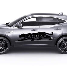 Side Logo Jaguar Doors Graphics Decal Logo Sticker 2 For Jaguar E-Pace 3