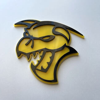 Hellcat Demon 3D Badge Black vs Yellow Fender Badges Emblem
 1