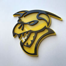 Hellcat Demon 3D Badge Black vs Yellow Fender Badges Emblem
 4