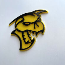 Hellcat Demon 3D Badge Black vs Yellow Fender Badges Emblem
 5