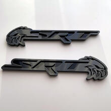 SRT Trackhawk 3D Badge Black vs Grey Fender Badges Emblem
 3