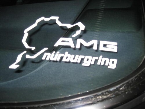 Pair AMG Nurburgring Ring window body racing vinyl decal sticker 5.5" Mercedes
