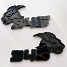 Goat 345 HEMI 3D Badge Black vs Grey Fender Badges Emblem
 6