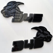 Goat 345 HEMI 3D Badge Black vs Grey Fender Badges Emblem
 7
