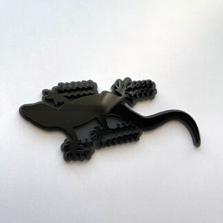 Gecko 3D Badge Black vs Grey Fender Badges Emblem
 1