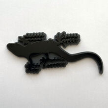 Gecko 3D Badge Black vs Grey Fender Badges Emblem
 4