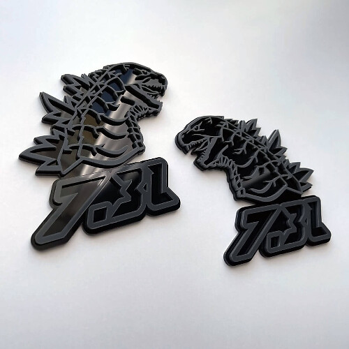 Godzilla 7.3L MEGAZILLA Performance 7.3L 3D Badge Wing Badges Emblem 2