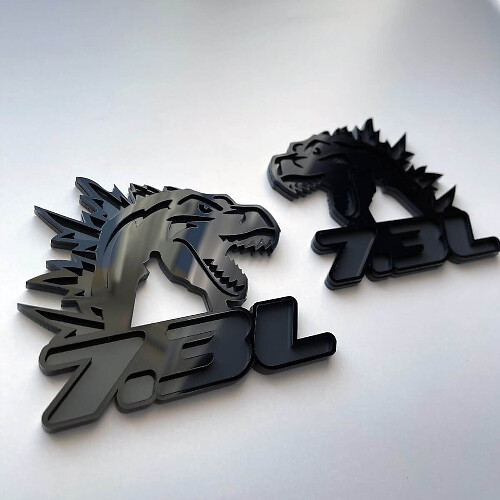 Godzilla 7.3L MEGAZILLA Performance 7.3L 3D Badge Wing Badges Emblem