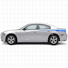 Stripes with Custom Text Side Vinyl Decal Sticker for Dodge Charger 2011-2014_2