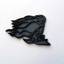 Cruella De Vil 3D Badge Black vs Grey Fender Badges Emblem
 2