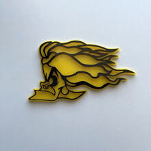 Cruella De Vil 3D Badge Black vs Yellow Fender Badges Emblem
 3