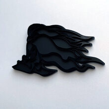 Cruella De Vil 3D Badge Black vs Black Fender Badges Emblem
 2