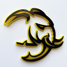 HellElephant 3D Badge Black vs Yellow Fender Badges Emblem
 4