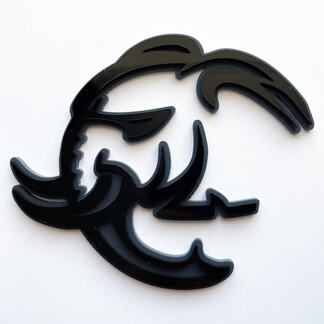 HellElephant 3D Badge Black vs Grey Fender Badges Emblem
 1