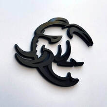 HellElephant 3D Black-on-Black Fender Badge Emblem_2