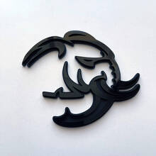 HellElephant 3D Black-on-Black Fender Badge Emblem_3