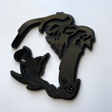 Gorilla Angry 3D Badge Black vs Black Fender Badges Emblem
 3