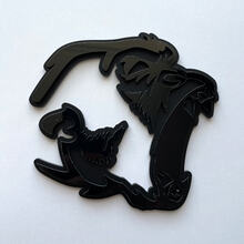 Gorilla Angry 3D Badge Black vs Black Fender Badges Emblem
 4