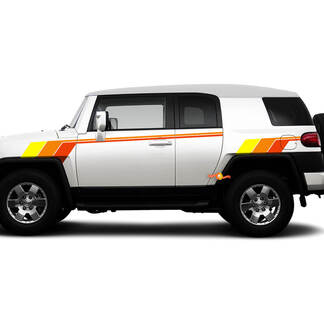 Toyota FJ Cruiser Side Retro Vintage Side Door Stripes Decal Graphics 2
