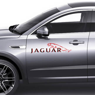 Pair Jaguar E-Pace Side Doors Logo Graphics decal Logo Sticker 2 Colors
 1