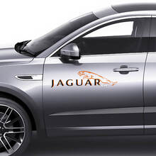 Pair Jaguar E-Pace Side Doors Logo Graphics decal Logo Sticker 2 Colors
 3