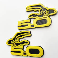 COYOTE 5.0 Fender Badges Emblem 3D Badge Black vs Yellow 2
 3