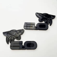COYOTE 5.0 Fender Badges Emblem 3D Badge Black vs Grey
 3