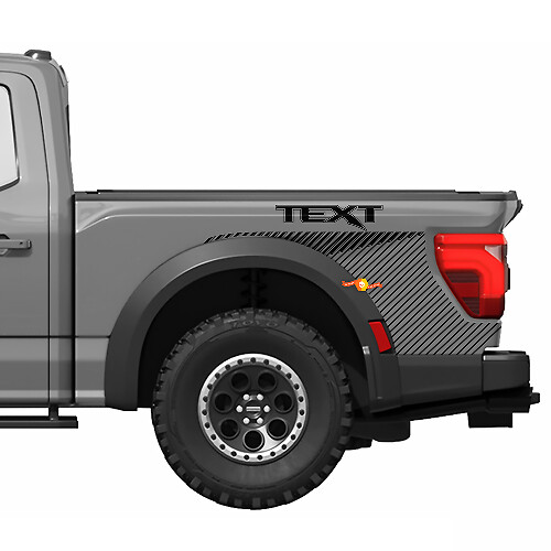 Bedside Side Stripes Vinyl Decal Graphics Sticker Kit 4 for Ford F150 Raptor R