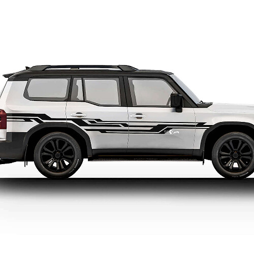 Abstract Side Doors Stripe Decal Kit for 2024 Toyota Land Cruiser Prado
