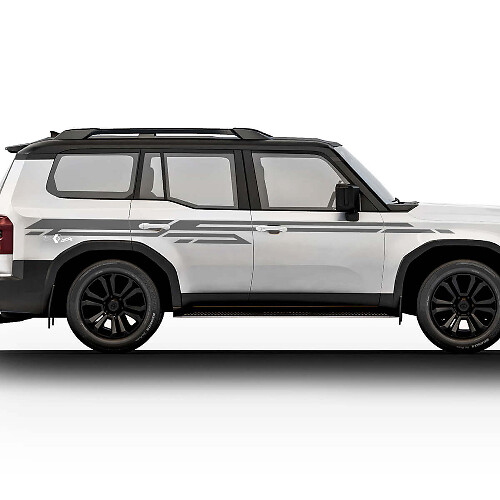 Abstract Side Stripes Vinyl Decal Kit for Toyota Land Cruiser Prado 2024 