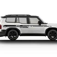 2024 Toyota Land Cruiser Prado Side Stickers Decals Vinyl Abstract Line Graphic Stickers Decals Kit 3