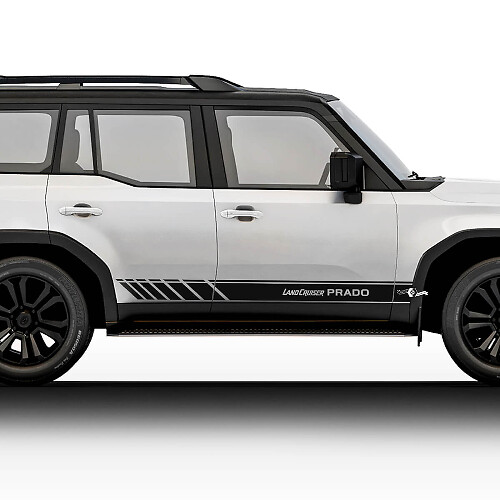 2024 Toyota Land Cruiser Prado Side Racing Stickers Decals Vinyl Stripe Graphic Stickers Decals Kit
