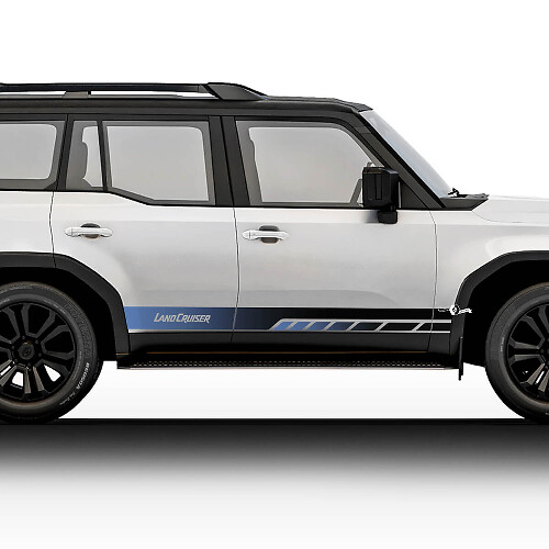 Toyota Land Cruiser Vintage Blue Style Stripes Stickers Decals Vinyl Graphic Stickers Decals Kit
