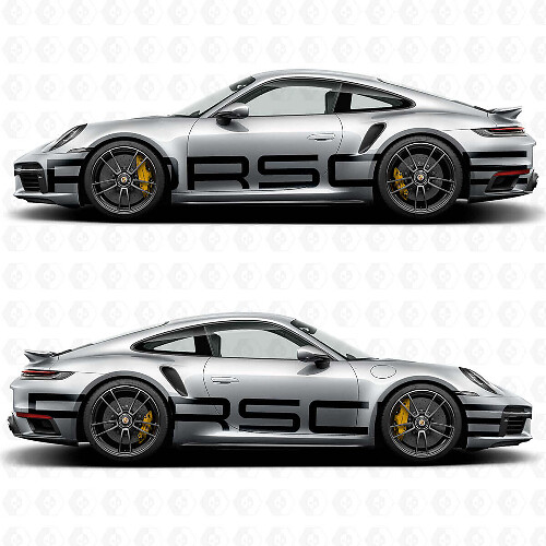 Porsche Huge Lettering Side Vinyl Decal Kit for Porsche 911 