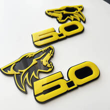 COYOTE 5.0 Fender Badges Emblem 3D Badge Black vs Yellow
 2