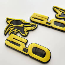 COYOTE 5.0 Fender Badges Emblem 3D Badge Black vs Yellow
 3